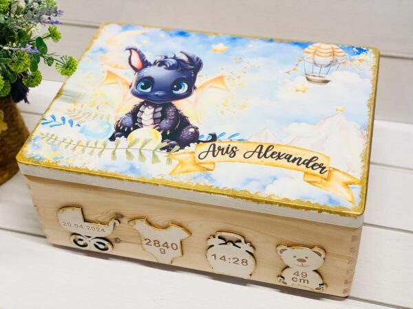 TRUSOU CUTIE LEMN "DRAGONUL ARIS"