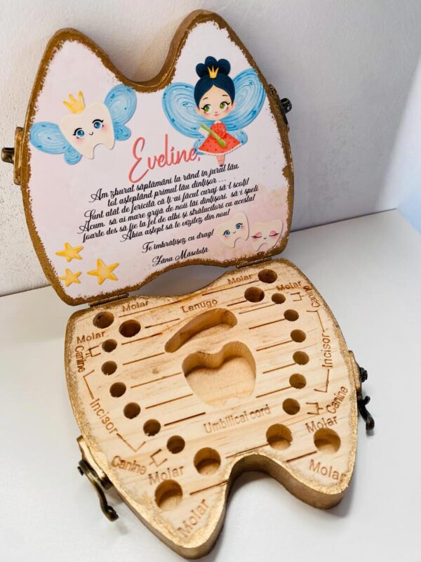 CUTIE PERSONALIZATA PENTRU PASTRAREA DINTISORILOR DE LAPTE