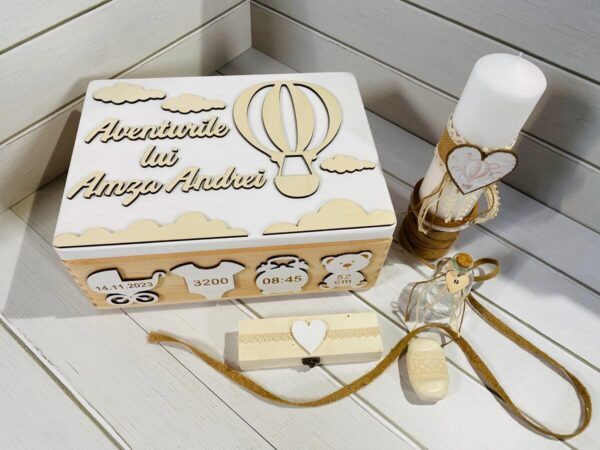 TRUSOU WOODEN BOX "AVENTURILE LUI AMZA"