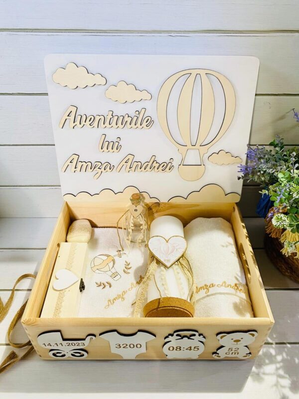 TRUSOU WOODEN BOX "AVENTURILE LUI AMZA"