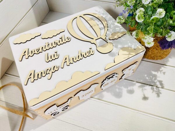 TRUSOU WOODEN BOX "AVENTURILE LUI AMZA"