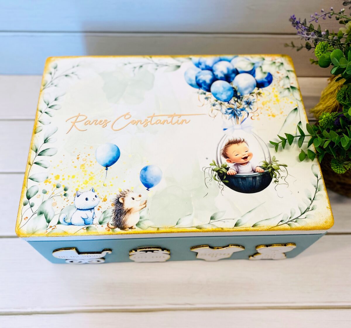 TRUSOU CUTIE LEMN "BEBELUS CU BALOANE" - imagine 11