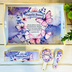 SET TAVITA 1 ANISOR "FLUTURI MOV"